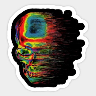 Psychedelic Skull Sticker